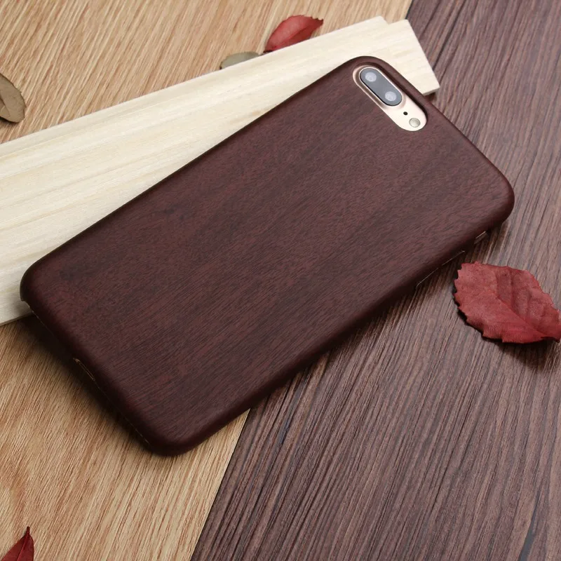 Keysion Роскошный чехол из ТПУ с деревянным узором для Apple iPhone 8, 8 Plus, 7, 7 Plus, чехол, Имитация древесины, мягкая задняя крышка, чехол для телефона - Цвет: Red