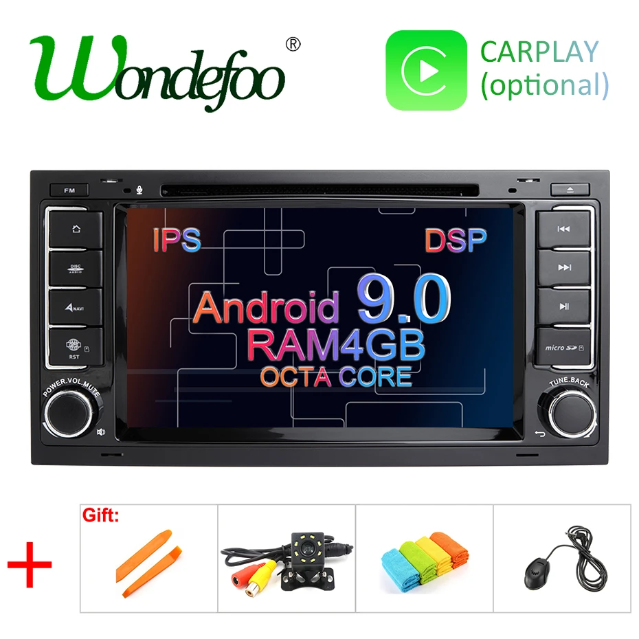 

Android 9.0 DSP IPS 4G 64G 2 DIN DVD Player For VW Volkswagen Touareg T5 Transporter Multivan Navigation Multimedia GPS Radio