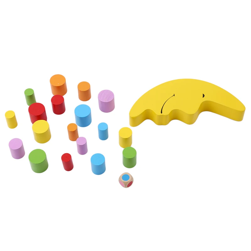  Moon Balancing Frame Baby Early Learning Toy Montessori Teaching Moon Balance Colorful Early Develo - 32976337203