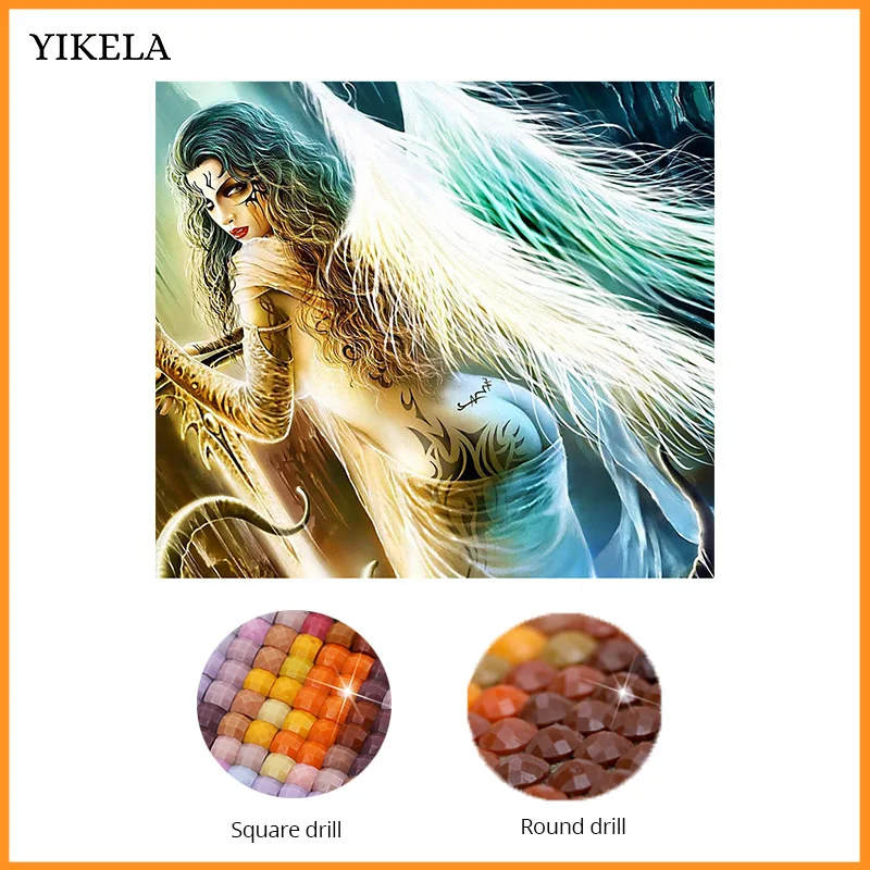 

Mosaic Embroidery Cross Stitch Sexy Naked Woman Scenery Picture Home Decor Gift Diy Angel Diamond Painting Free Kits