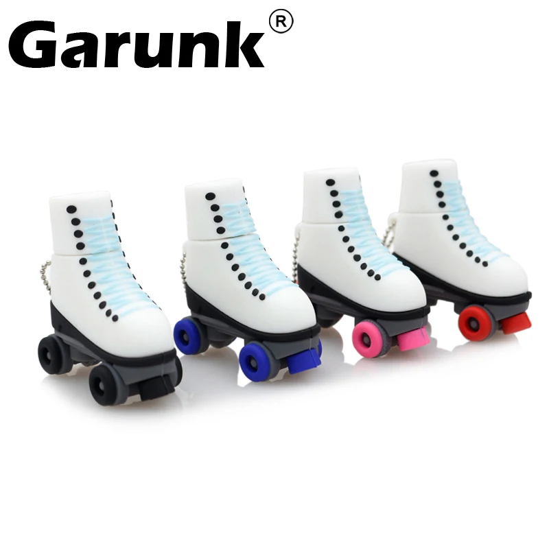 

usb 2.0 pendrive 4G 8G 16G 32G cartoon novelty roller skate shaped pen drives usb flash drive memory stick Drop free shipping