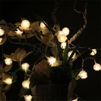 

5M Dandelion Ball String Light Dream Wedding Party Romantic Casamento Decoration Room Snow Ball Curtain Ornament Battert Operate