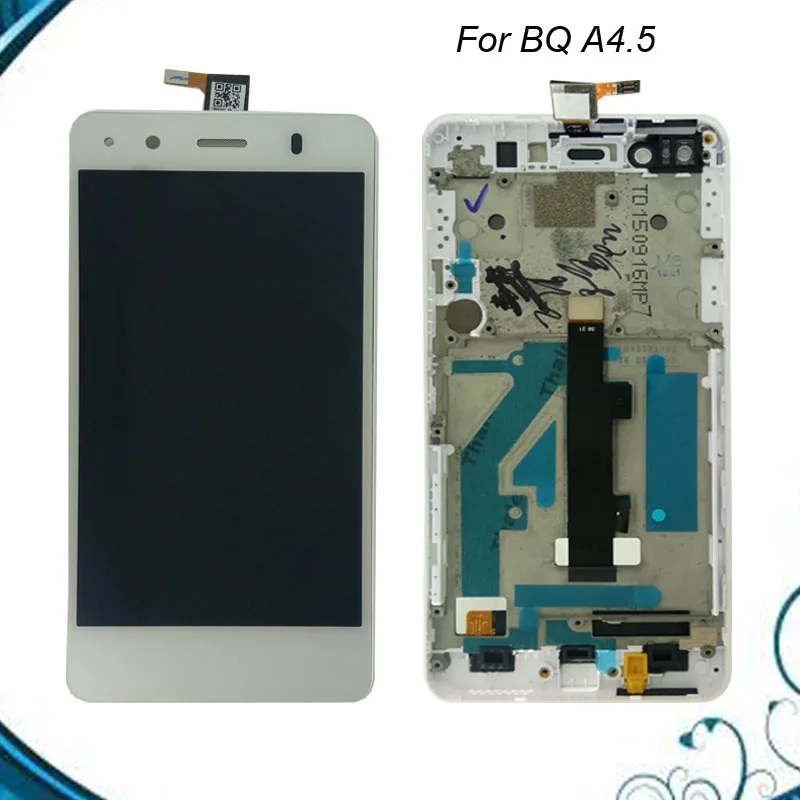 

New Tested LCD for BQ Aquaris A4.5 LCD Display+Touch Screen Assembly with frame For BQ A4.5 lcd