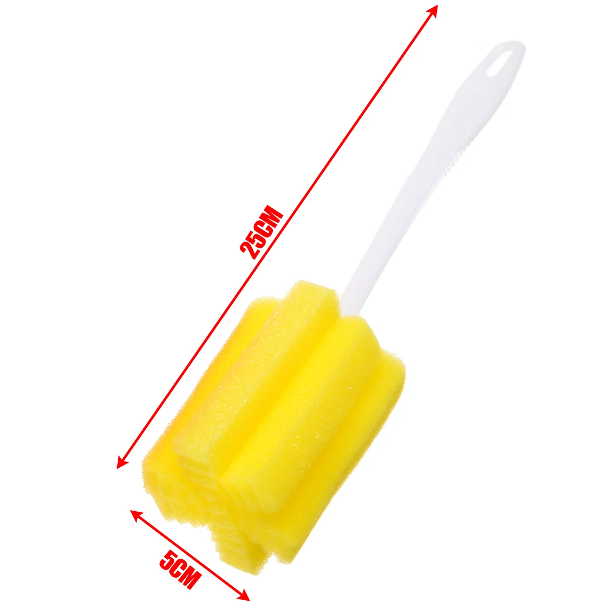 3pcs Plastic Sponge Brush Long Handle Brushes Bottle Glass Cup Washing Cleaner For Kitchen Cleaning Tool