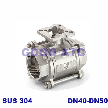 

Q11F-16P Three-piece ball valve high platform DN40-DN50 MM stainless steel 3PC threaded female thread welding
