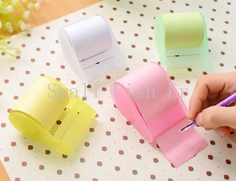 

Sweet color sticky note paper mini office tearing pad with tape holder Cute Memo pads scratch note stationery School supplies
