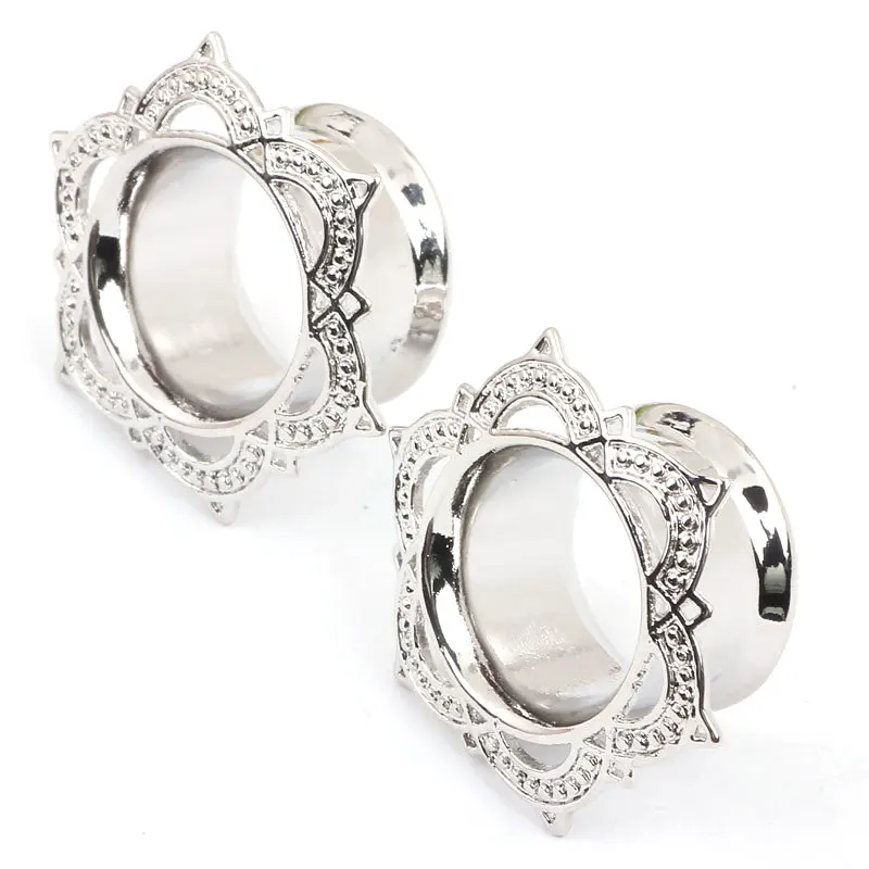 

1 pair new Ear Stretcher Flesh Tunnel Earring Gauges Expander 6-16mm Body Jewelry Silver Gold Copper Ear Piercing Plugs