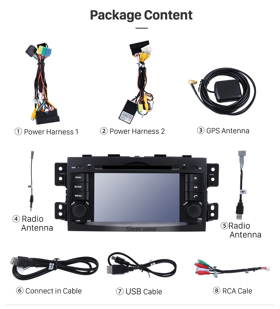 Excellent Clearance Seicane 4GB 8-Core Android 8.0 7inch GPS Car Radio For 2008-2015 KIA BORREGO DVD Multimedia Player 1080P Video Stereo 21