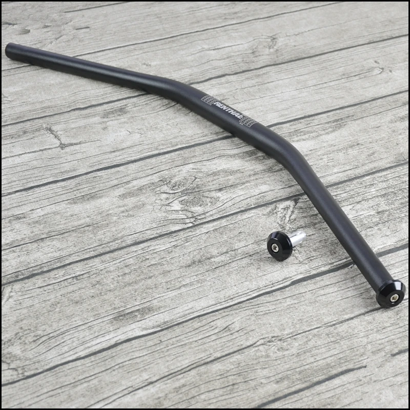 Argent mat Guidon de guidon de moto de 22 mm guidon modifi/é plat