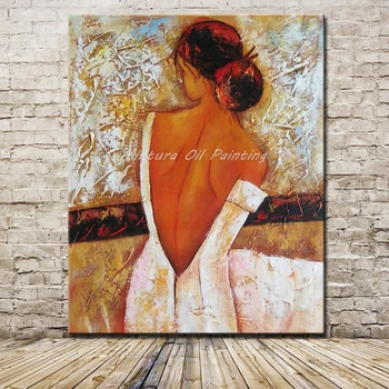 

Arthyx Art Hand Painted Naked Woman Figure Oil Paintings On Canvas Modern Abstract Wall Art Pictures For Living Room Home Decor