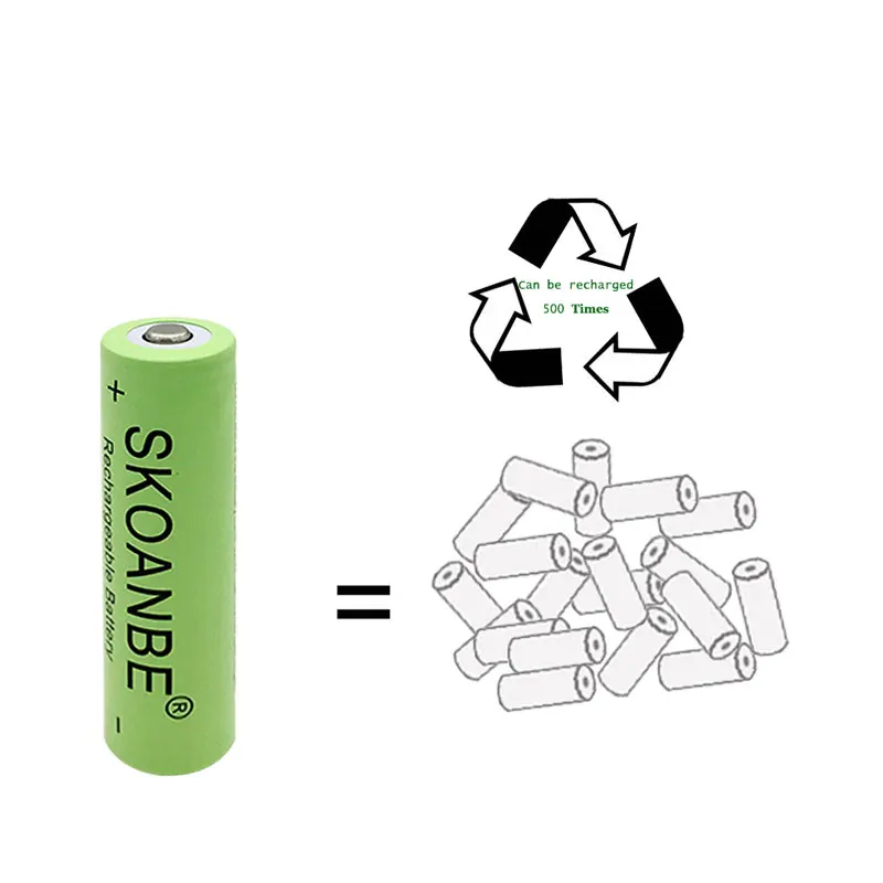 10 шт SKOANBE зеленый 2600mAh 18650 аккумулятор 3,7 V литий-ионный аккумулятор 18650 liion аккумулятор для светодиодного фонарика
