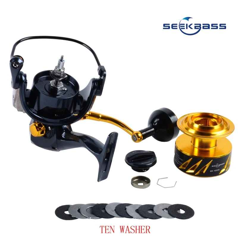 Катушка для спиннинга SEEKABSS SK10000 полностью Металлическая катушка reel11 + 1BB 30 кг|metal