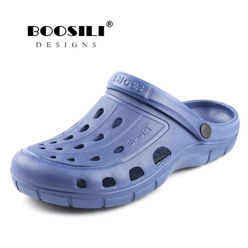 mens leather clog slippers