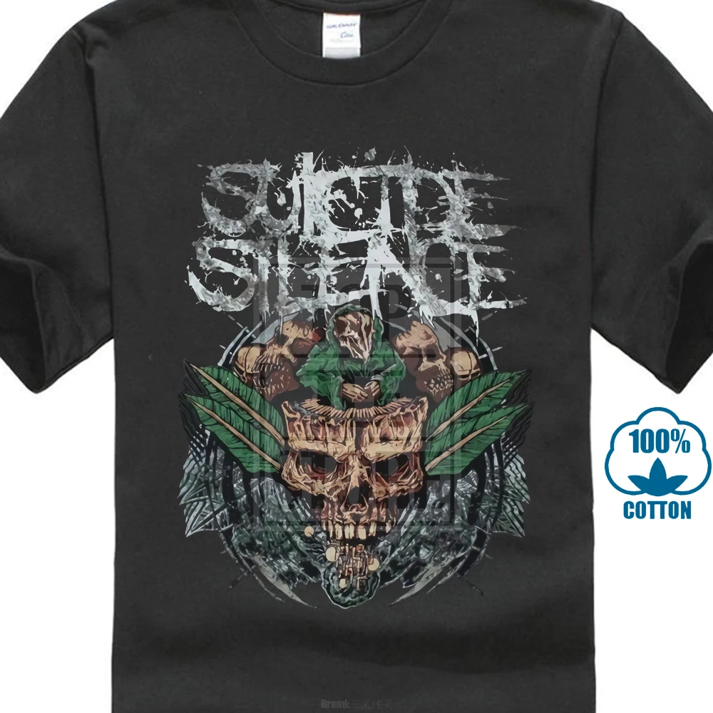 Черная футболка suicid Silence Plant Deathcore Mitch Lucker Animosity New S Xxl | Мужская одежда