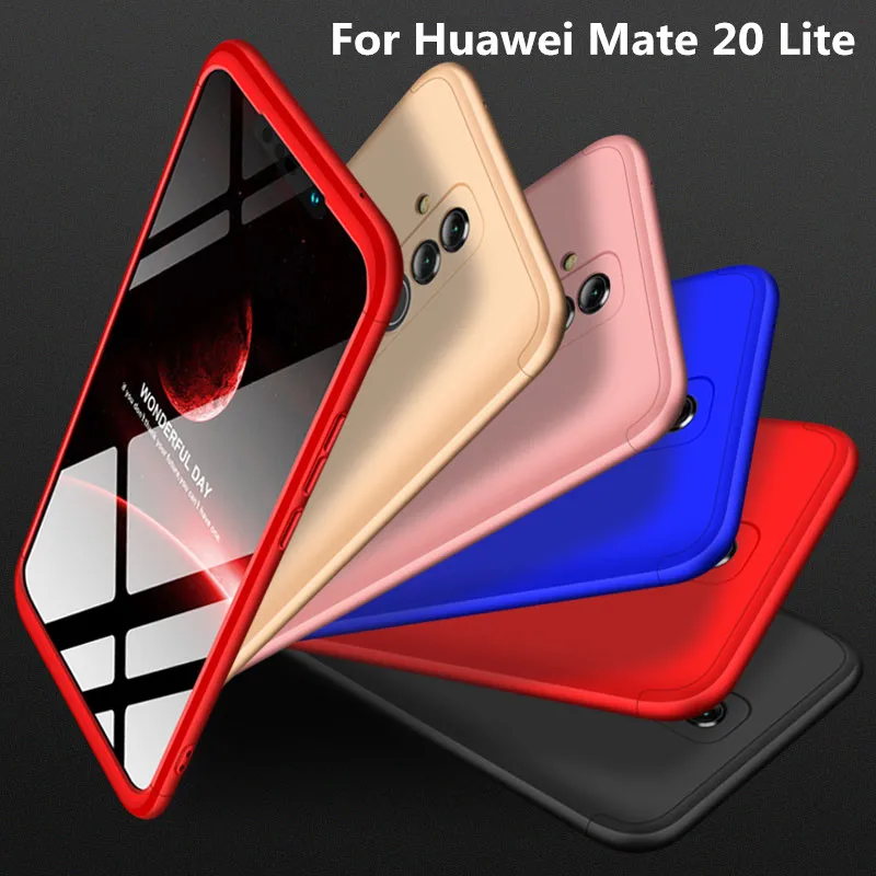 

CCDZ Luxury 360 Degree Full Protection Hard PC Cover For Huawei Mate 20 Lite Case Matte 3 in 1 Back Coque Full Body Phone Case