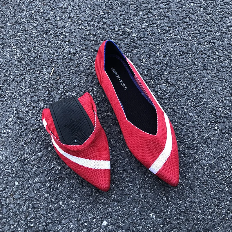

Women shoes New 2019 Black White Pointed Toe Flat Comfortable Shallow Luxury Spring Summer Ladies Women Loafers Sapatos