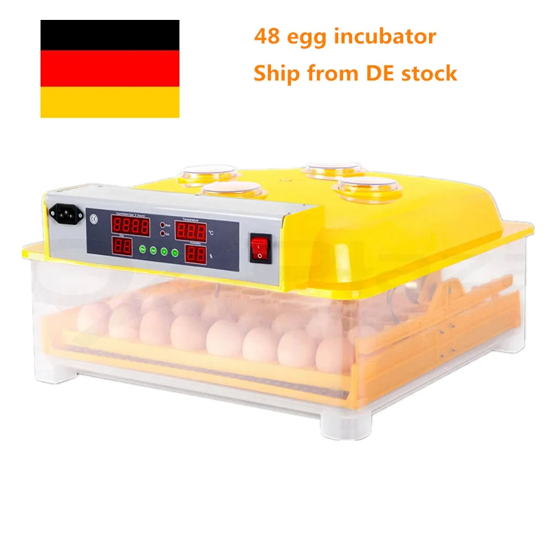

Automatic mini Egg-Turning 48 Egg Incubator LED Display Turning Time Digital Temperature Alarm Hatchery Machine