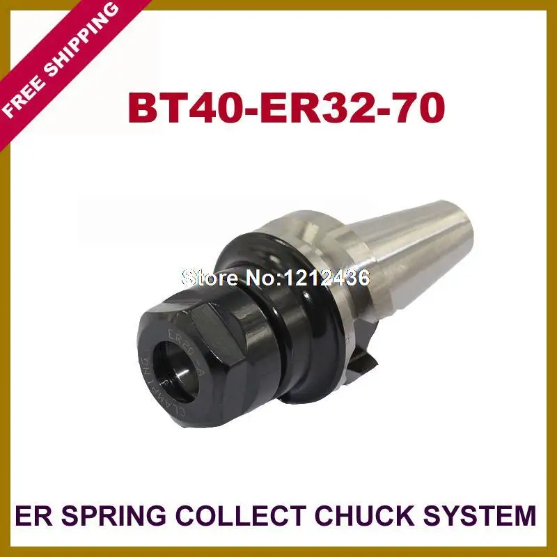 

Free Shipping BT40-ER32-70 ER Spring Collet Chuck Toolholder System Working On CNC Milling Machine