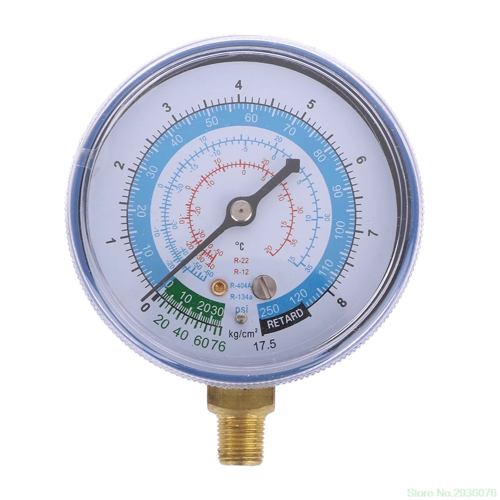 

Blue Air Conditioner R404 R134A R22 Refrigerant Low Pressure Gauge PSI KPA