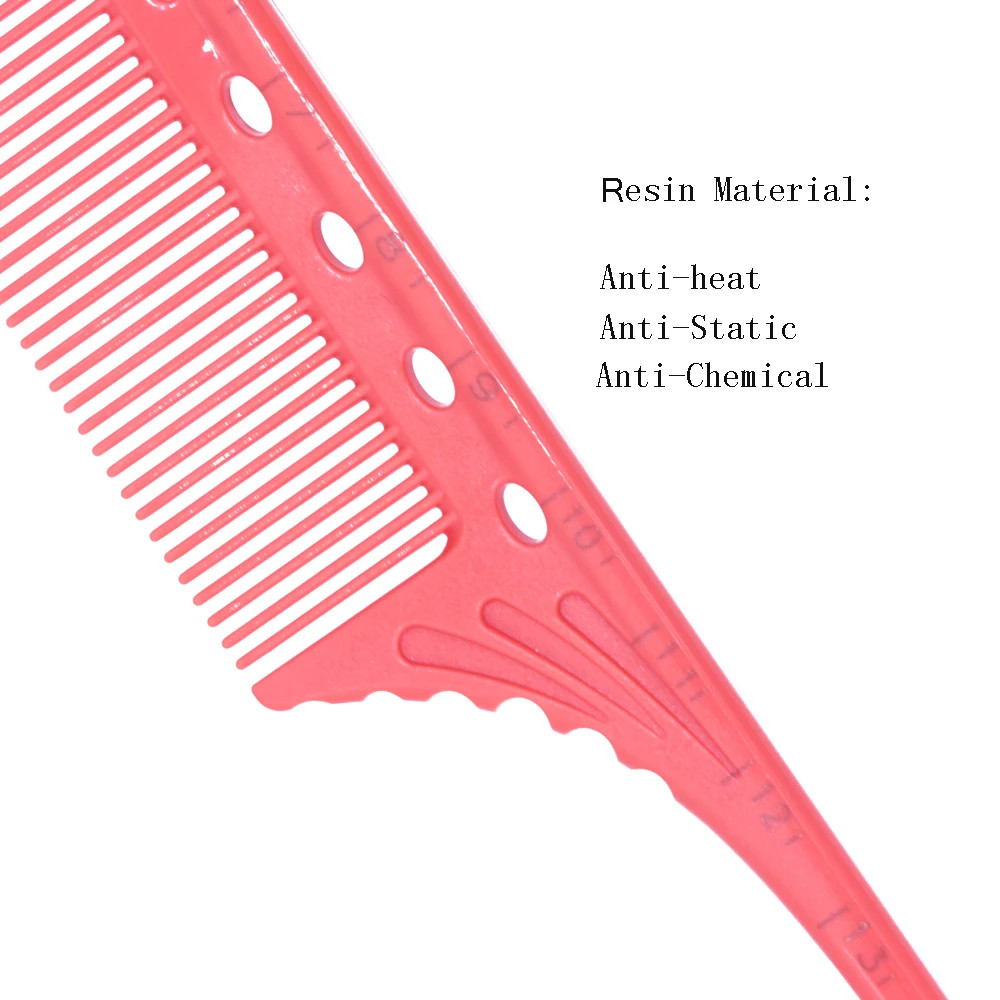 Япония парикмахерская расческа набор в 3 шт/партия антитепло смолы измерения стрижка гребень Парикмахерская хвост расческа для укладки волос