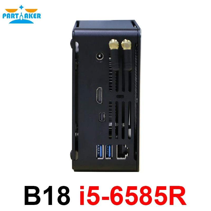 

Partaker Mini Desktop PC Intel Core i5-6585R Processor Quad Core 2.8Ghz with HDMI Mini DP Barebone Computer Windows 10 Linux