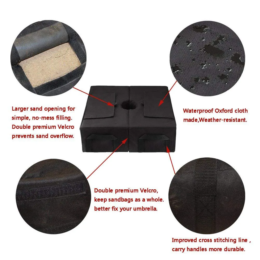 

Sunshade Parasol Umbrella Base Canopy Weight Universal Detachable Square Durable Outdoor Fixing Shelter Tool Tent Stand Sand Bag