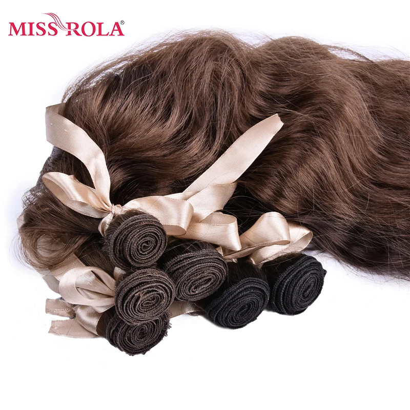 Miss Rola Wavy Kanekalon Synthetic Hair Weaving Full Head Sew In Hair Weave Fiber Medium Long Extensions 6pcs/set
