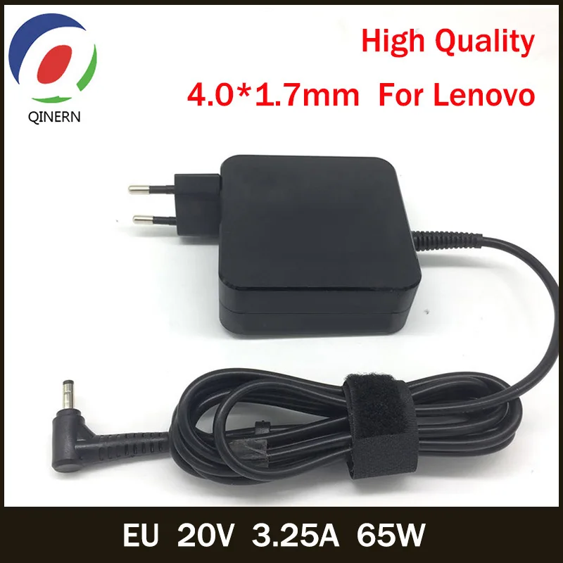 Скидка QINERN EU 20V 3.25A 65W 4,0*1,7mm AC зарядное устройство для ноутбука lenovo IdeaPad 100 15 B50 10 YOGA 710 510 14ISK ноутбук адаптер питания