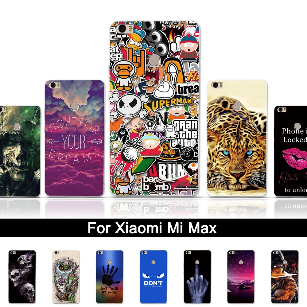 Funda blanda de TPU para Xiaomi Mi Max funda trasera de teléfono para Xiaomi Mi Max funda de silicona funda pintada para xiaomi mi max