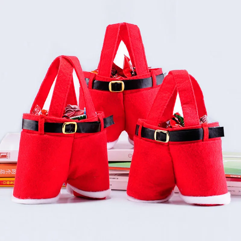Fashion Christmas Candy Gift Handbag Party Decoration Fashion Christmas Candy Gift Handbag Party Decoration Red Pants Trouser Bag In Bags Wring Supplies From Home Garden On