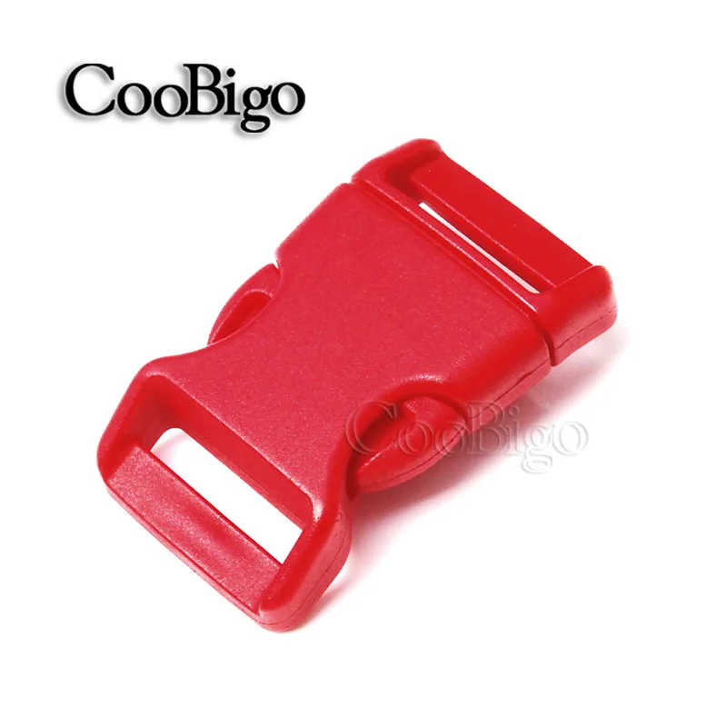 Красочные боковые пряжки пластиковые изогнутые Контурные "(26 мм) лямки для наружного рюкзака ремни одежды# FLC155-25C(Mix-s - Цвет: Red