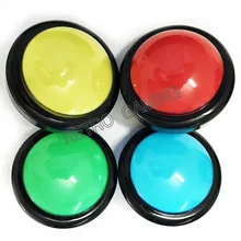 2 шт./партия, 100 мм, 5 цветов, светодиодный светильник, кнопочный, большой, Круглый, для аркадных игр, плеера, кнопочный, микропереключатель