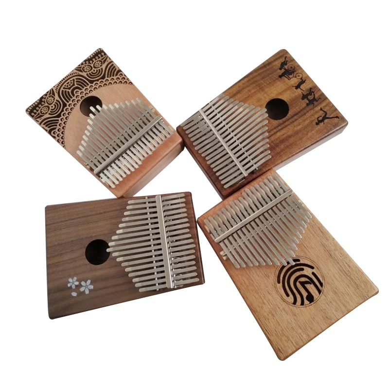 

Kalimba 17 Keys Thumb Piano Pocket Size Beginners Friendly Supporting Bag and Keyboard Musical Instrument