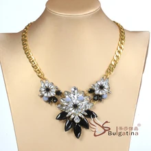 2017 mujeres Calientes de La Manera amplia gargantilla collar de aleación de zinc de oro/plata plateado señoras collares de cadena de joyería de moda