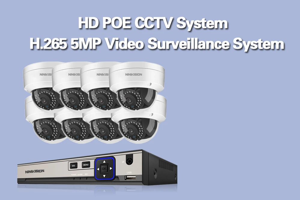 HD 8CH NVR 5MP 1080 P видеокамера POE CCTV система Комплект 5.0MP наружная Водонепроницаемая ip-камера POE Домашняя безопасность видео набор для наблюдения