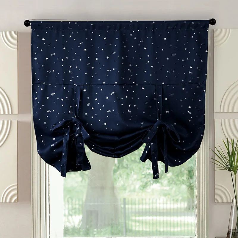 

Roman Curtains for Windows Thermal Insulated & Heating Against star curtains modern navy blue blackout curtains