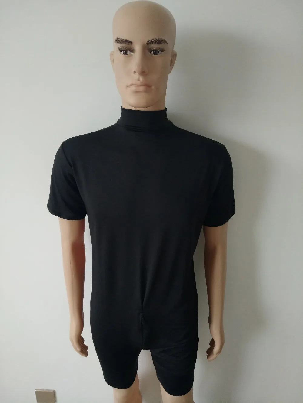 Adults kids Sportswear short Sleeve Turtleneck Unitard Lycra spandex Bodysuit Costumes Body Tights double back crotch zipper
