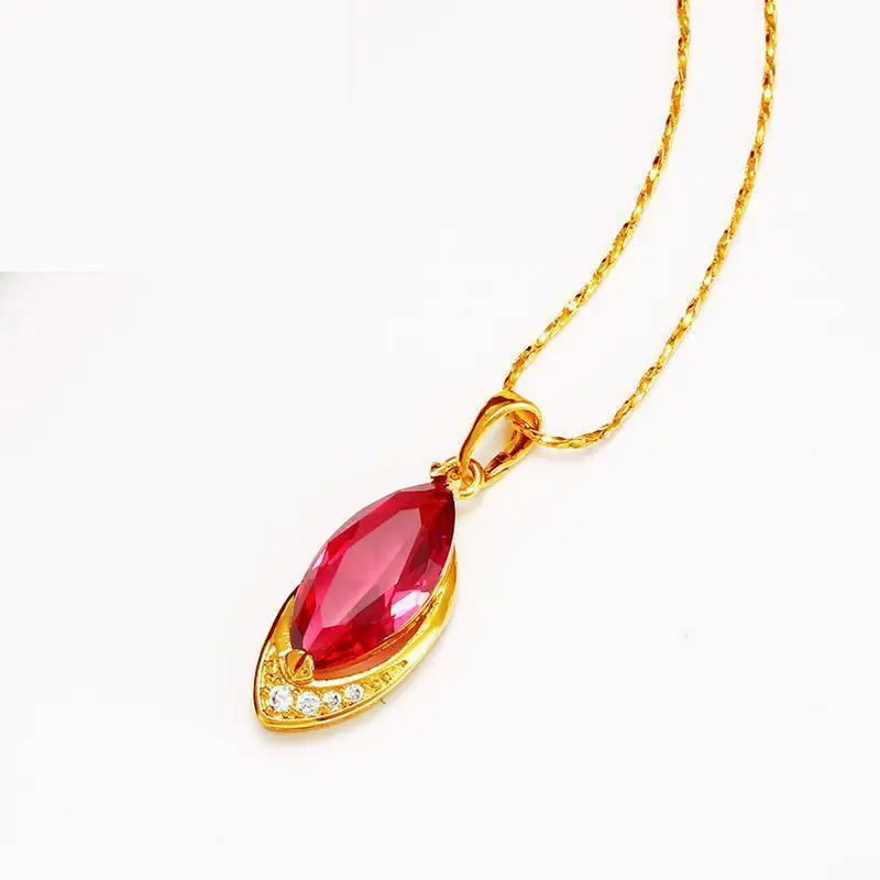 

2019 New arrive red coor necklace TYME Fashion Titanium Stainless Steel necklaces for women jewelry VT32