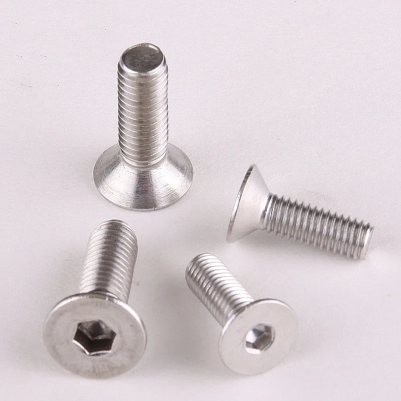 10PCS 304 Stainless Steel Hexagonal Allen / Flat Head Countersunk