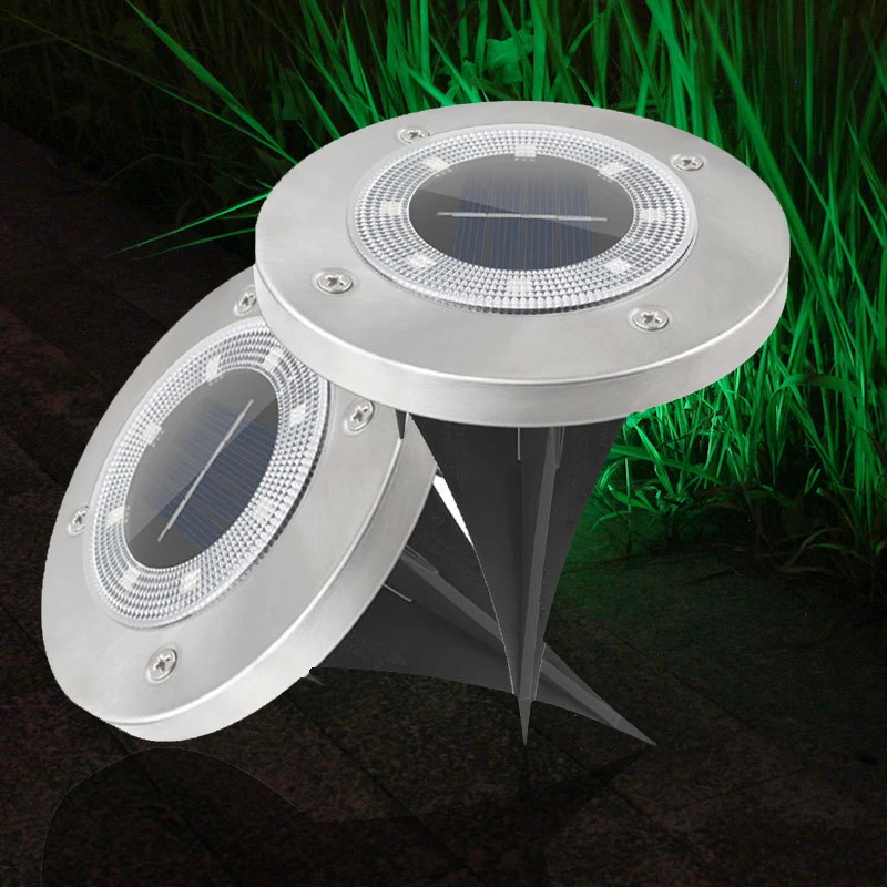 

4 Pcs/set Solar Dustproof 8 LED Color Buried Lights Garden Outdoor in-Ground Landscape Lighting HVR88