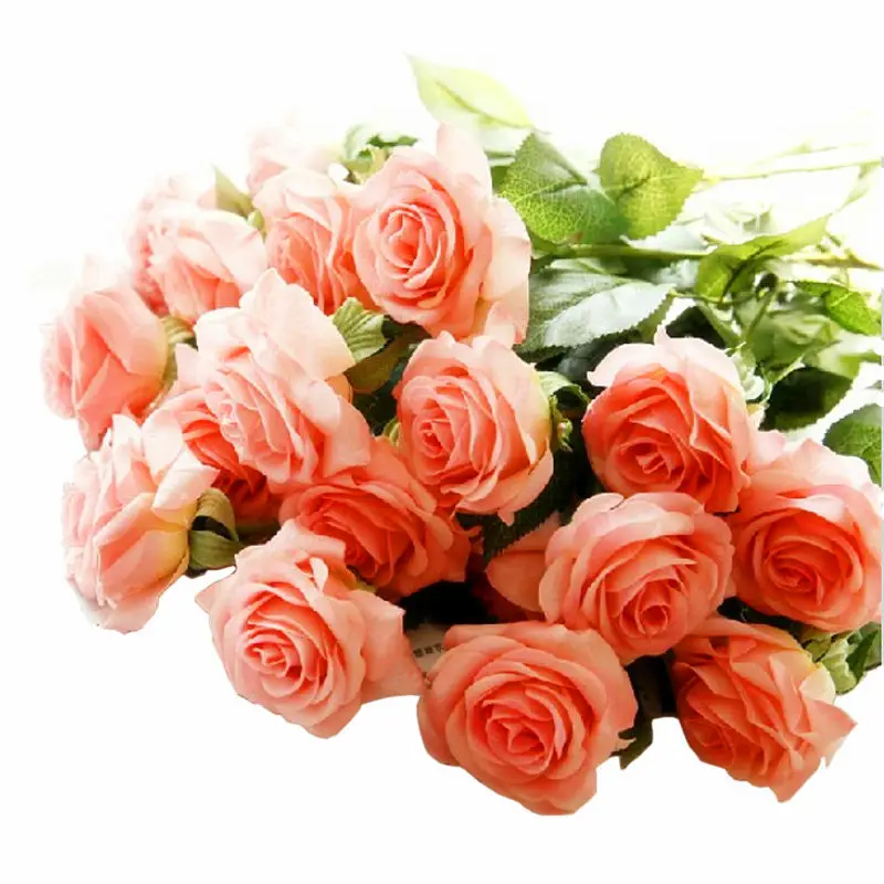 wholesale real touch feel rose artificial flower wedding party