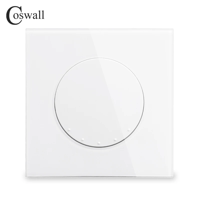 Coswall Хрустальная стеклянная панель 16A 1 комплект кроссовер Conmutador промежуточный светильник Переключатель ВКЛ/ВЫКЛ настенный выключатель прерыватель - Цвет: White