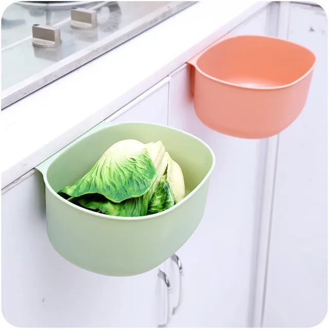 Cheap Cabinet Trash Hanging Storage Rack Debris Storage Holder Multifunction Kitchen Storage Box Organize Kitchen Storage Accessories 