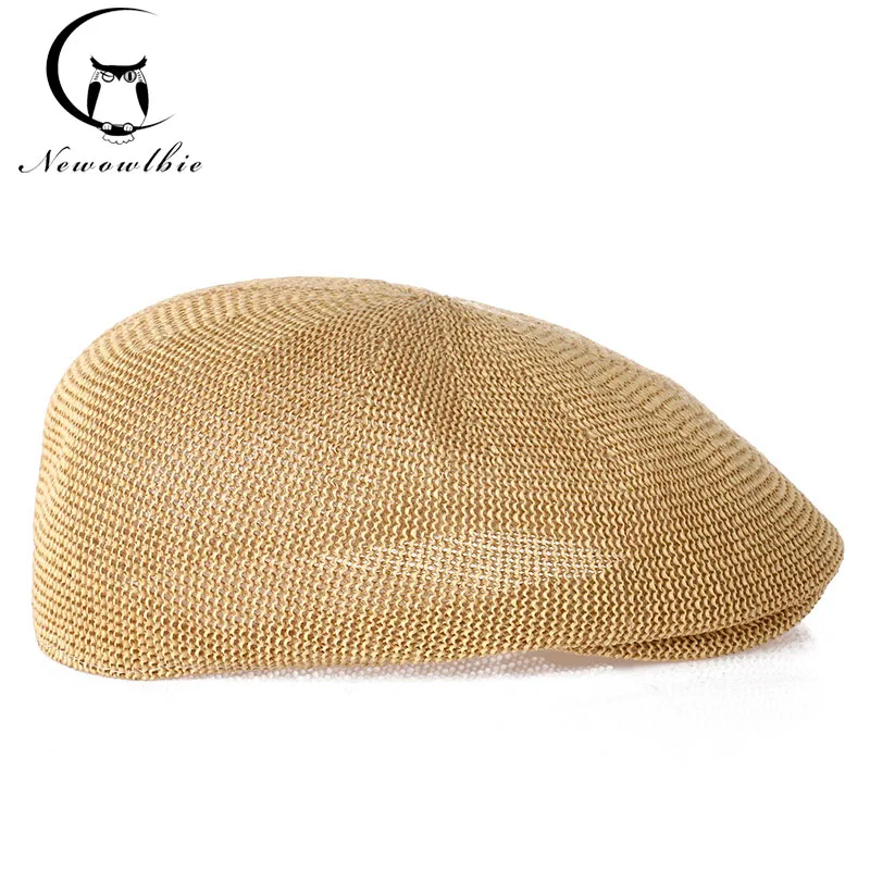 

Fashion Beret Hat Casquette Cap Straw Mesh Hats for Men and Women Children's Visors Sun Hat Gorras Planas Flat Caps Summer