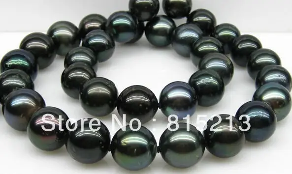 

FREE SHIPPING>>>@@ > N1569 HUGE 18"11-13MM PERFECT ROUND AAA+ TAHITIAN GENUINE BLACK PEARL NECKLACE