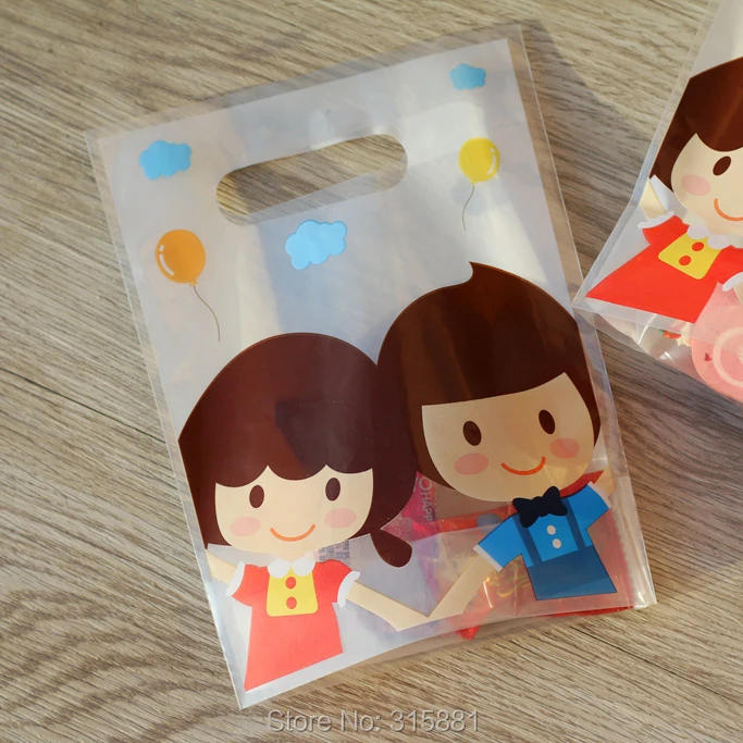 

Boys and girls plastic gift bags,plastic shopping bags, Clothes Gift Bags ,Wedding Birthday Party Supplies Gift Bag 50PCS/LOT