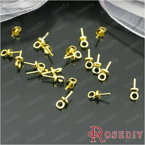 (26888)Jewelry Screw Eye Pin Bail Findings For Pendant Top Drilled 6MM