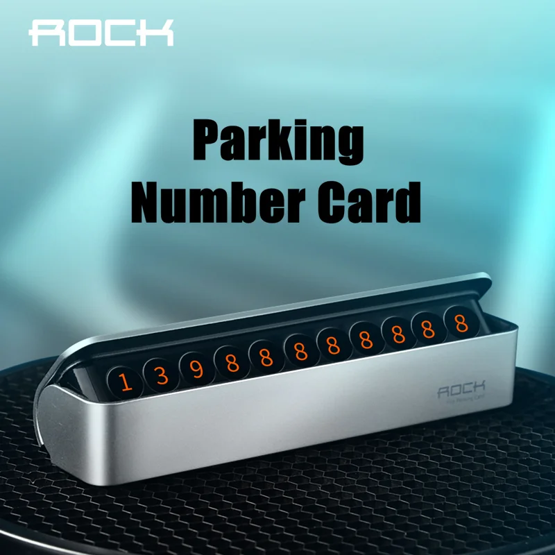 

ROCK Universal Temporary Parking Number Card Plate For Car Move Call, ROCK DIY Car Parking Phone Number Board Holder Stand Panel