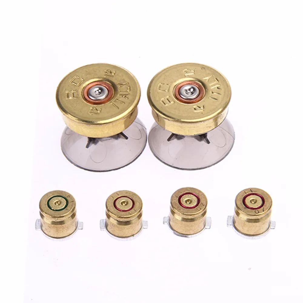 

7pcs Gamepad Thumb Sticks Metal Buttons Set Replacement Joystick Thumbstick Bullet buttons For PS4 FGor XBox One Controller