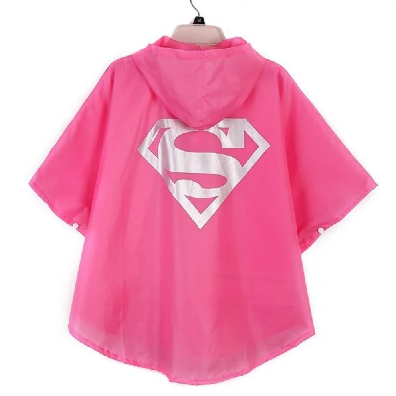 

BP Kid Raincoat Clothes Waterproof Super heroes Coat Child Superman Superhero Rainwear Rainsuit Cloth for Children JJ-SYYYBP